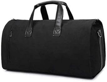 ميو شنطة سفر سوداء، بسيطة وواسعة، سعة كبيرة، مع شنطة تخزين بدلة، يمكنك حملها عند السفر
