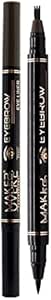 ميك اوفر 22 قلم تحديد العيون والحواجب 2 في 1 EY002 (اسود/ بني داكن)