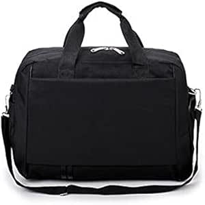 حقائب كتف Ancoree حقائب سفر من النايلون للنساء ذات سعة كبيرة حقيبة سفر كاجوال نهاية الأسبوع (اللون: أسود)