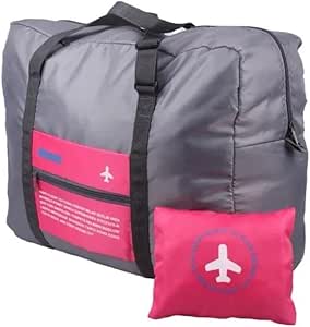 حقيبة سفر قابله للطي (وردي)