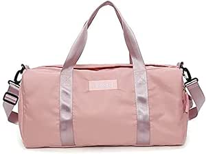 هالامودو شنطة سفر للنساء، شنطة امتعة يد، شنطة سباحة للنساء، شنطة سفر مقاومة للماء، شنطة لياقة بدنية، شنطة تدريب، للنساء للسفر وصالة الالعاب الرياضية (بينك)، زهري، البوليستر