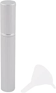 عبوة بخاخ للعطر من ZHuidjo المحمولة على شكل أحمر شفاه قابلة لإعادة الملء لمستحضرات التجميل 8 مل بلون فضي (SN: 65c 6a8 3fe de3 ee3)