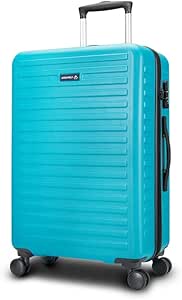 ذا اسامبلي شنطة سفر كبيرة من البولي كربونات 94 لتر - شنطة سفر فاخرة بجوانب صلبة - ازرق مخضر، مقاس 28 انش، ستارك-28 تيل