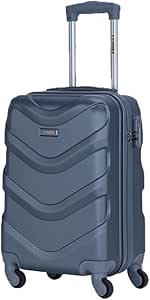 ستار جولد شنطة سفر بعجلات دوارة بجوانب صلبة واحدة من مادة ABS مع قفل ارقام لون رمادي مقاس 20 انش موديل SG-T80 أكريلونيتريل بوتادين ستايرين