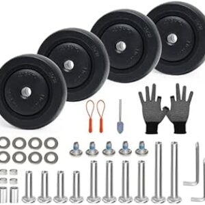 مجموعة عجلات امتعة بديلة من اسونتوم، 4 قطع، عجلات محامل مطاط حراري مرن 2 انش/50 ملم، خفيفة الوزن، عجلات مدمجة ناعمة ودوارة لشنط السفر