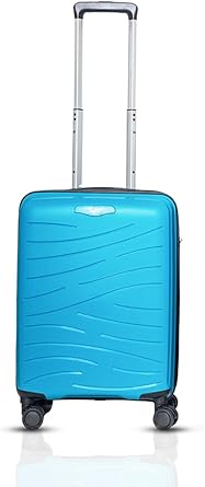 سكاي باجز شنطة سفر محمولة من ماكس | نمط صلب من البولي بروبلين مع قفل تي اس ايه | 4 عجلات مزدوجة 360 درجة | كابينة 20 انش، ازرق