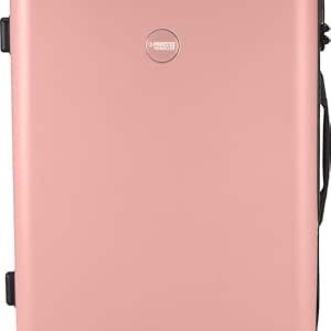 شنطة سفر متوسطة الحجم من برينسيس ترافلر - PT01 - حقيبة سفر مع 4 عجلات - لون بينك فاوانيا - 67 سم - حقائب وعربات - حافظة صلبة، أكريلونيتريل بوتادين ستايرين (ABS)