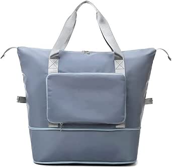 شنطة سفر قابلة للطي من كيو اس اس ال ان، شنطة دفل محمولة للرياضة الرطبة والجافة وصالة الالعاب الرياضية، لون ازرق