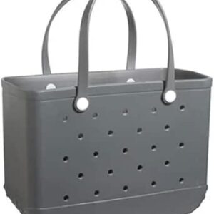 شنطة يد مطاطية قابلة للغسل ومقاومة للرمل وقابلة لاعادة الاستخدام ومتينة للاستخدام الخارجي والشاطئ وحمام السباحة والقوارب والحديقة الرياضية