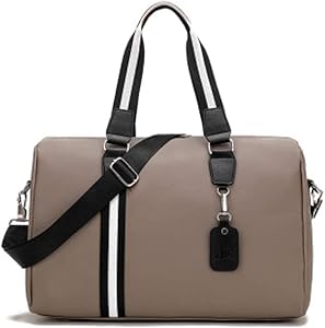 حقائب اليوغا للسفر للنساء حقيبة التدريب الرياضية الصالة الرياضية مقاومة للماء لياقة الكتف حقائب كروسبودي نايلون (رمادي، 42 * 20 * 28 سم)