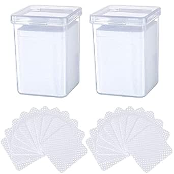 ديلفينو 400 قطعة من مناديل غراء وصلات الرموش المبللة لتنظيف صمغ قماش غير منسوج لازالة وزجاجة طلاء الاظافر