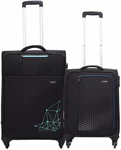 زيبلوك شنطة سفر بعجلات من البوليستر (مجموعة من 2 (20 و24 انش)، سوليتير مقاس M وبريسم S