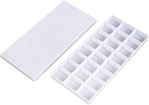 صينية طلاء بلاستيكية احترافية مكونة من 24 حجرة مع غطاء للالوان المائية / الغواش / الاكريليك / الطلاء الزيتي