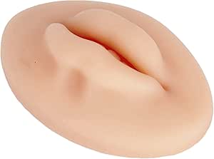 شفاه صناعية شبه دائمة تستخدم على نطاق واسع من السيليكون الناعم العملي سهلة الاستخدام للتعليم (لون البشرة الداكنة)