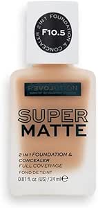 كريم اساس سوير مات سعة 24 مل لون F10.5 من ريفوليوشن ريلوف، لنوع البشرة مزيجة