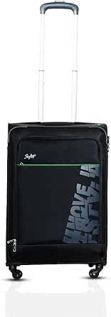 سكاي باجز شنطة سفر محمولة من رومبا | 4 واط اس تي ار (اي) | مصنوعة من البوليستر الناعم الجوانب بزاوية 360 درجة و4 عجلات دوارة | مقصورة - 20 انش - اسود