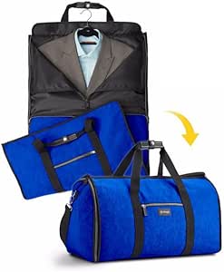 شنطة سفر متعددة الوظائف بسعة كبيرة قابلة للطي ومقاومة للماء، شنطة يد، شنطة سفر للملابس (ازرق)