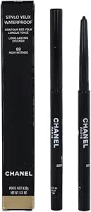 شانيل قلم تحديد عيون مقاوم للماء يدوم طويلا من ستايلو يوكس، 88 نوير انتينس، متلألئ، ابيض