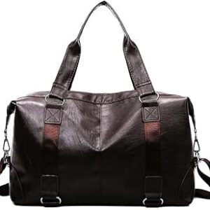 لوتس كارين شنطة سفر مع شنطة احذية، شنطة عطلة نهاية الاسبوع، شنطة كبيرة من جلد البولي يوريثين المقاوم للماء، شنطة حمل كبيرة