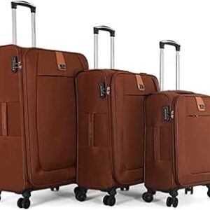 حقائب سفر سوفت سايد بعجلات دوارة مزدوجة، مجموعة من 3 قطع، من جيوردانو