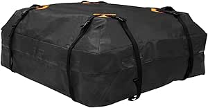 شنطة امتعة عالمية لحمل الامتعة على سقف السيارة، شنطة تخزين مكعبة سميكة 600 دي مقاومة للماء بلون اسود للسفر والتخييم