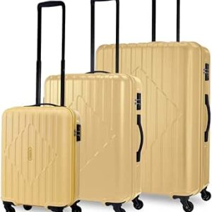 اميركان توريستر مجموعة شنط سفر صلبة مع قفل تي اس ايه من سكاي تراك 3 قطع مقاس 55+68+80 سم اصفر بولي بروبيلين PP