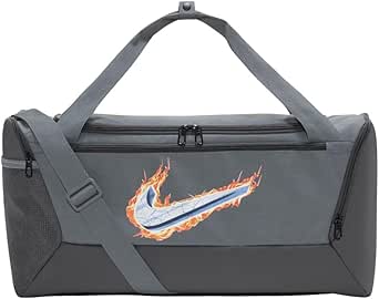 حقيبة دافل برسلا اس كلاسيكية من نايك - مقاس واحد، البولي بروبلين، رمادي