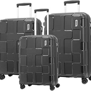 اميركان توريستر مجموعة شنط سفر بعجلات مزدوجة من رامبلر، مقاس 55+68+82 سم، لون رمادي، 3 قطع، بولي بروبيلين (PP)