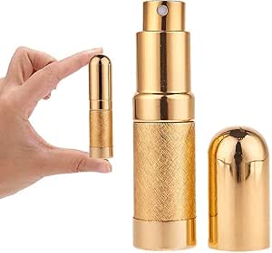 زجاجة عطر قابلة لاعادة الشحن للسفر من فابوريزادور، زجاجة عطر قابلة لاعادة الملء، زجاجة عطر للسفر، زجاجة عطر للسفر بلون ذهبي
