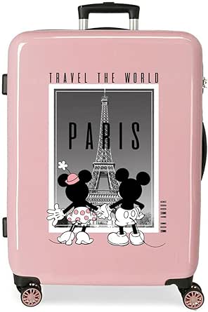 ديزني شنطة سفر بتصميم ميكي وميني للبنات - شنطة سفر للاطفال