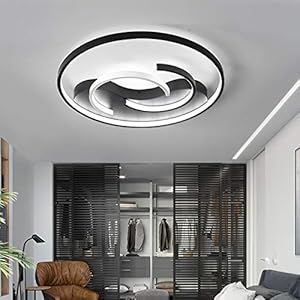 شمعدان معدني لامع من الالومنيوم بلون ابيض واسود AC85-265V، شمعدان عصري لامع، شمعدان فني من الالومنيوم ريدوندو، لون البنطال: ابيض واسود، Número de luces: