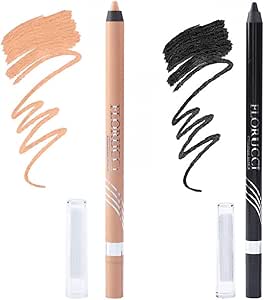 قلم تحديد عيون جل من سكاندال ايز، لون اسود نود - قطعتين، متلألئ