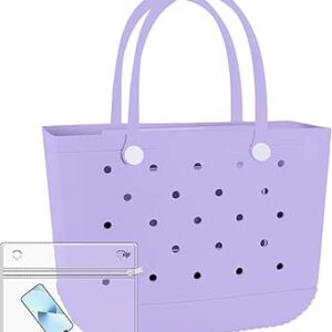 X-Large Beach Rubber Bag Waterproof Washable Handbag Durable Modern Travel Tote Bag Sports Beach Groceries Pool Travel