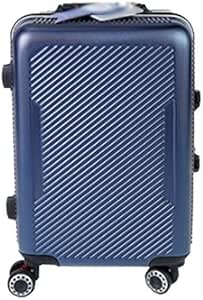 حقيبة عربة عالمية بعجلات من البولي كربونات إطار من الألومنيوم حقيبة سفر (اللون: رمادي حديدي، المقاس: 22 بوصة)، اللون: أزرق داكن (اللون: أزرق داكن، المقاس: 20 بوصة)