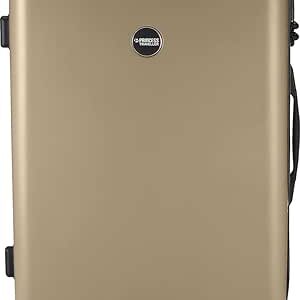 شنطة سفر متوسطة الحجم مع 4 عجلات - لون برونزي نقي - 67 سم - حقائب وعربات - حافظة صلبة - PT01، أكريلونيتريل بوتادين ستايرين (ABS)