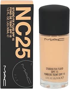 كريم اساس سائل ستوديو فيكس من ماك، لون ان سي - 25، أسود، لنوع البشرة مزيجة