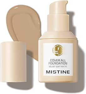 ميستاين كريم اساس بتغطية كاملة للبشرة الدهنية سائل للتحكم في الزيوت لمدة 24 ساعة تركيبة مرطبة كريمي بلمسة نهائية غير لامعة بيج طبيعي 1 اونصة سائلة