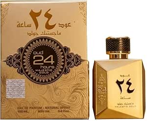 عطر عود 24 ساعة ماجستيك جولد ايديشن من ارض الزعفران للرجال والنساء 100 مل بيست بيرفيوم جيفت
