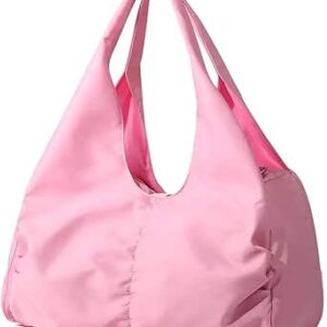 حقيبة سفر خفيفة الوزن أنيقة كتف واحد حقيبة اليوغا اللياقة البدنية الجافة والرطبة الأمتعة انفصال خفيفة الوزن المحمولة قصيرة المسافة حقيبة السفر الصالة الرياضية (اللون: وردي) MANIHOM