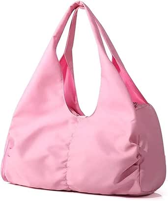 حقيبة سفر خفيفة الوزن أنيقة كتف واحد حقيبة اليوغا اللياقة البدنية الجافة والرطبة الأمتعة انفصال خفيفة الوزن المحمولة قصيرة المسافة حقيبة السفر الصالة الرياضية (اللون: وردي) MANIHOM