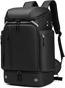 RANRANJJ حقيبة ظهر للأزياء , حقائب الظهر المحمولة مع USB شحن &سماعات رأس مقبس , حقيبة سفر JOORE فيه متعددة الوظائف , Android & Windows , فصل جاف ورطب