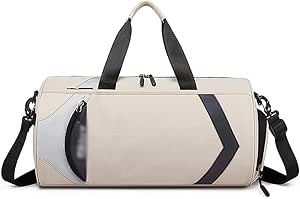 حقيبة سفر خفيفة الوزن قابلة للفصل الجاف والرطب مقاومة للماء حقيبة الصالة الرياضية حقيبة سفر حقيبة الظهر حقيبة الصالة الرياضية (اللون: رمادي، الحجم: M) MANIHOM