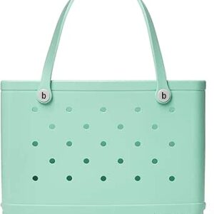 بوج باج شنطة يد اصلية مقاس XL مقاومة للماء وقابلة للغسل ومتينة ومفتوحة للشاطئ والقارب وحمام السباحة والرياضة مقاس 19×15×9.5 - شنط مطاطية لطيفة خفيفة الوزن للنساء - تصميم حاصل على براءة اختراع، *Coming