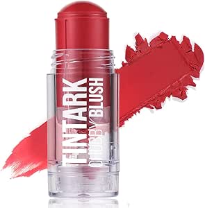 قلم بلش كريمي سميك بلون زهري مات، متعدد الاستخدامات للخدين والشفاه والعينين، طبيعي وسهل الاستخدام ويمتزج بشكل مثالي، نباتي ولم يتم الاساءة الى الحيوانات لتصنيعه من تينتارك