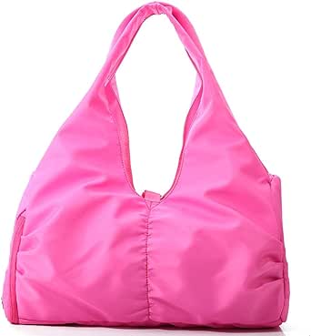 حقيبة سفر خفيفة الوزن أنيقة كتف واحد حقيبة اليوغا اللياقة البدنية الجافة والرطبة الأمتعة انفصال خفيفة الوزن المحمولة قصيرة المسافة حقيبة السفر الصالة الرياضية (اللون: وردة حمراء)