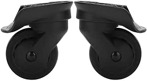 تي واي ال سي 1 زوج عجلة بديلة بديلة لحقيبة السفر يمكنك تركيبها بنفسك لاصلاح شنط السفر والامتعة ودوران 360 درجة سهلة التركيب ومقاومة للاهتراء