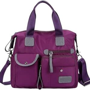 شنط سفر قماشية ذات سعة عالية، شنط دافل محمولة في الرحلات الليلية (اللون: ارجواني), أرجواني