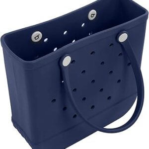 شنطة شاطئ من يو زد جي جي جي، شنطة توت للشاطئ مصنوعة من مادة ايفا بتصميم محمول فريد وانيق وسريع الجفاف بسعة كبيرة للنزهات والسفر والرياضة (ازرق كحلي)