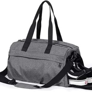 حقيبة سفر رمادية، أنيقة وبسيطة، متينة ومتينة، يمكنك حملها عند السفر، من ميو