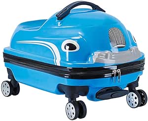 شنطة سفر للاطفال بعجلات على شكل سيارة 360 درجة محمولة الاولاد والبنات تحافظ متعة الرحلة وتعيد يد الاباء كار-2023-ازرق